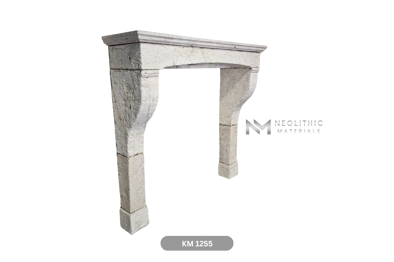 Reclaimed Limestone Mantel - Image 7